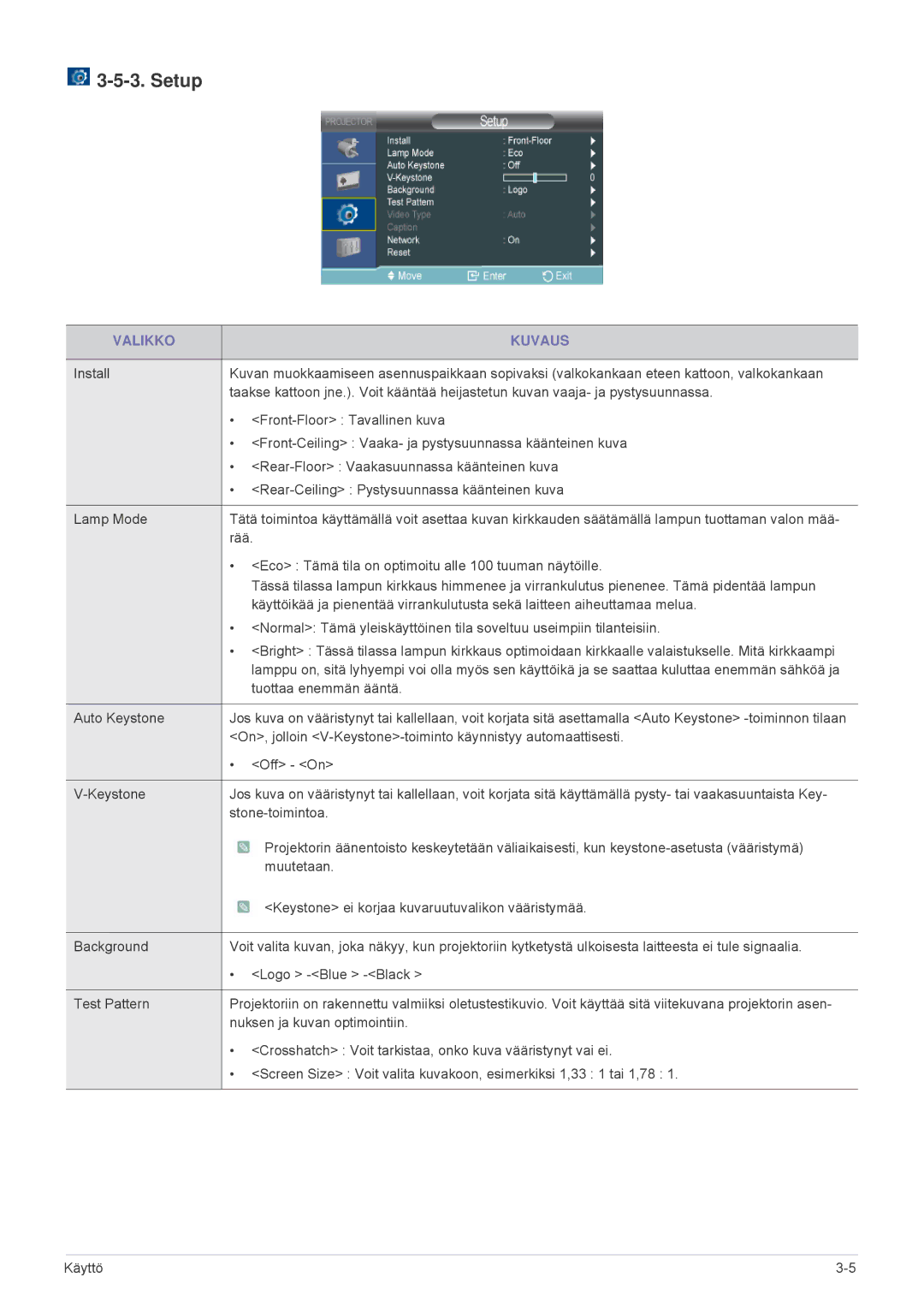 Samsung SPL305WEX/EN, SPL255WEX/EN manual Setup 