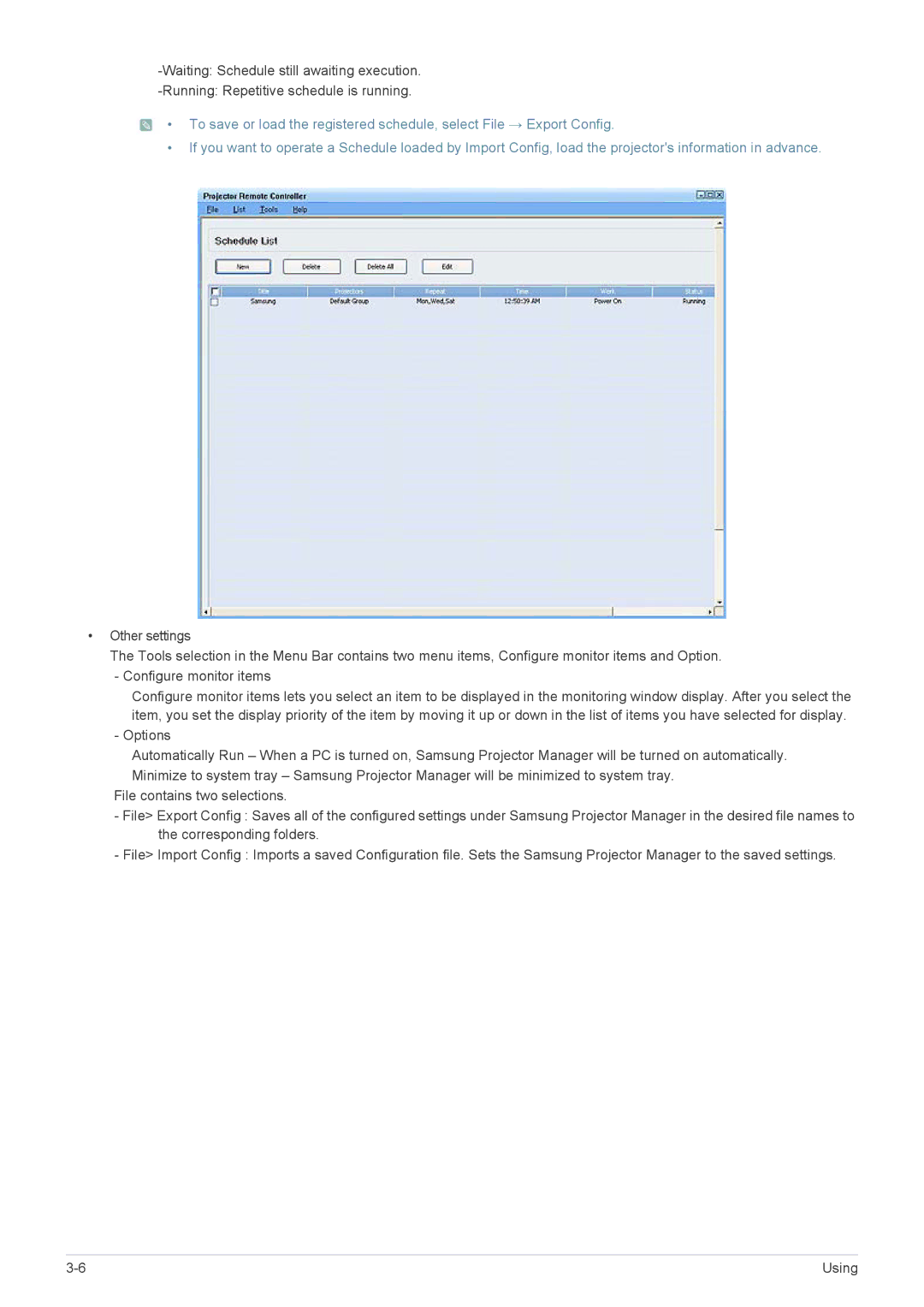 Samsung SPL305WEX/XV, SPL305WEX/EN, SPL335WEX/EN, SPL255WEX/EN, SPL335WEX/NG manual Using 