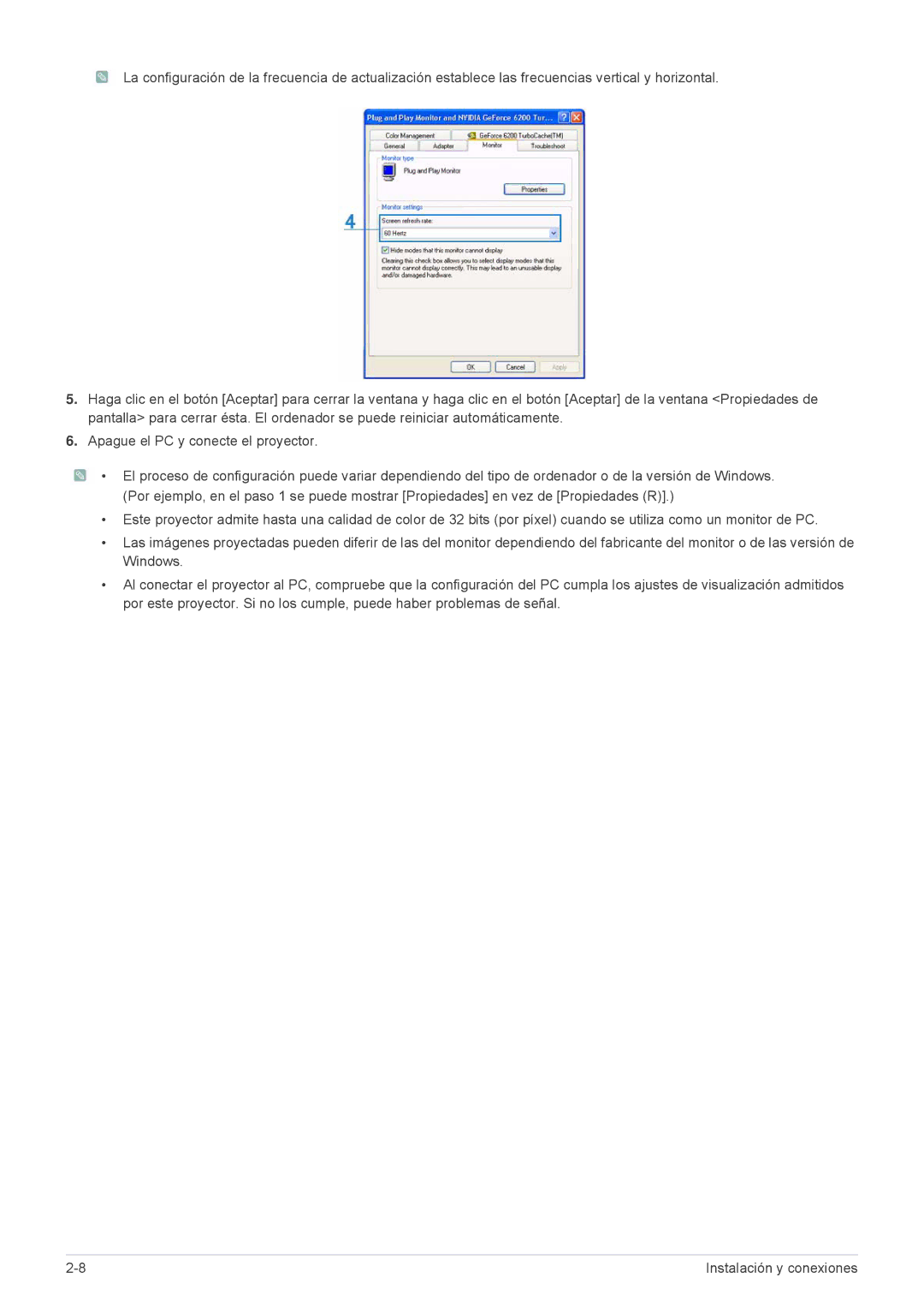 Samsung SPL335WEX/EN, SPL305WEX/EN, SPL255WEX/EN manual Instalación y conexiones 