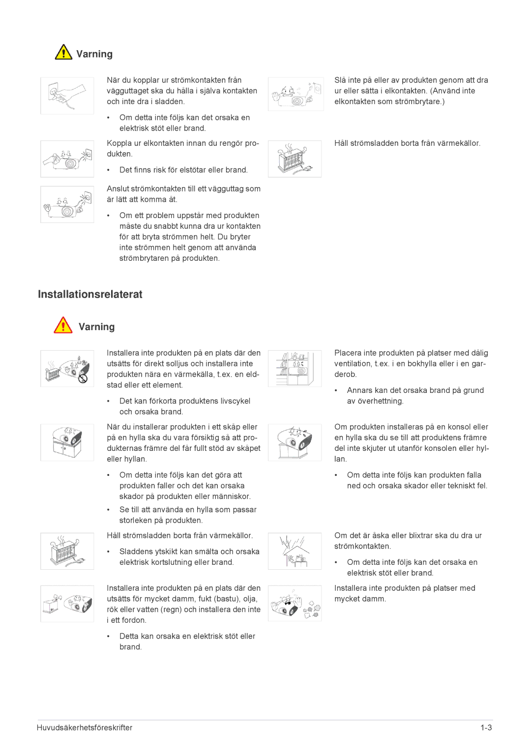 Samsung SPL331WEX/EN, SPL301WEX/EN manual Installationsrelaterat 