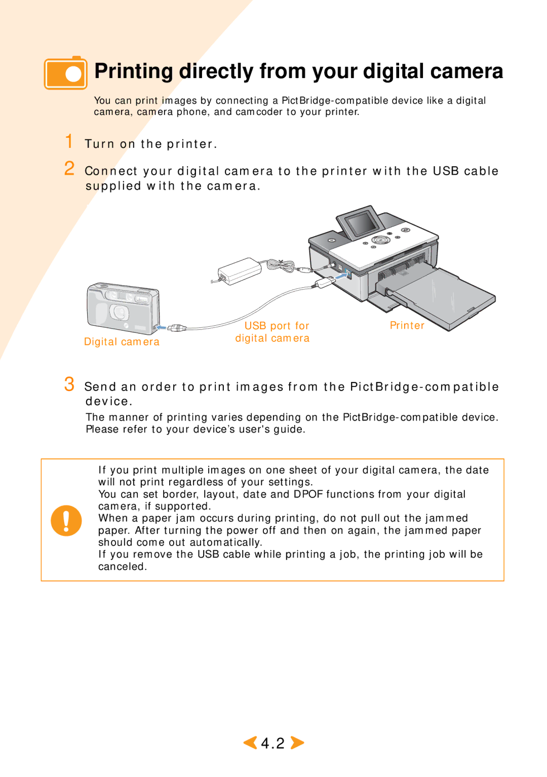 Samsung SPP 2040 manual USB port for 