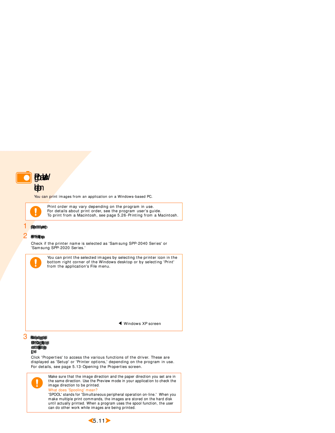 Samsung SPP 2040 manual Printing from a Windows- based computer, What does Spooling mean? 