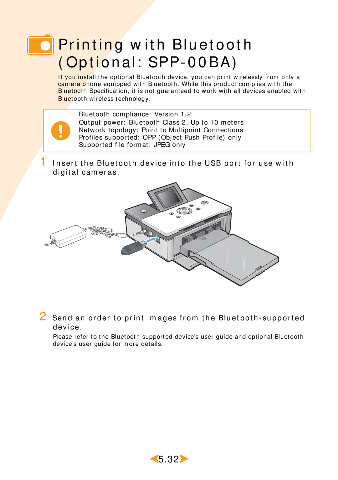 Samsung SPP 2040 manual Printing with Bluetooth Optional SPP-00BA 