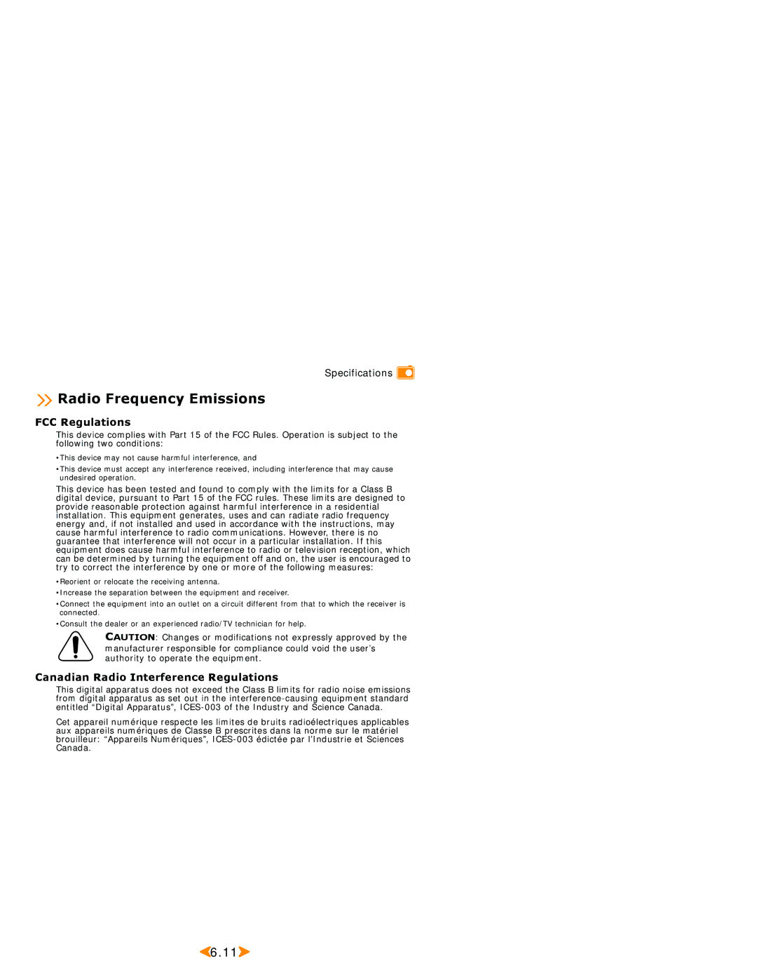 Samsung SPP 2040 manual Radio Frequency Emissions, FCC Regulations, Canadian Radio Interference Regulations 