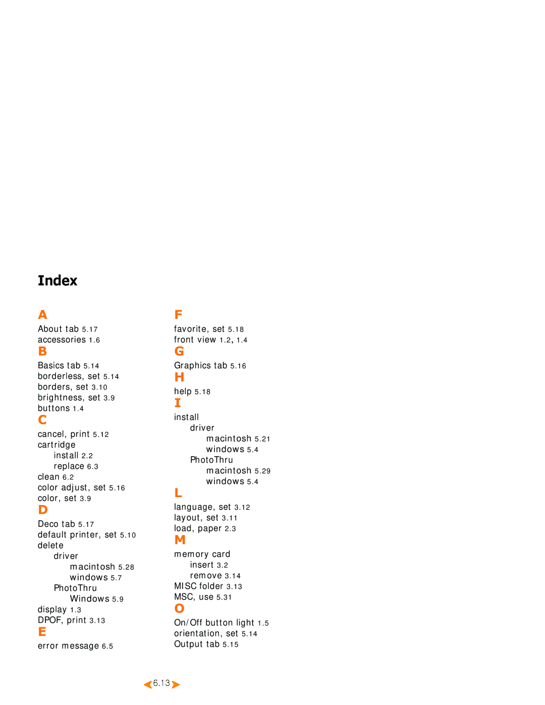 Samsung SPP 2040 manual Index 