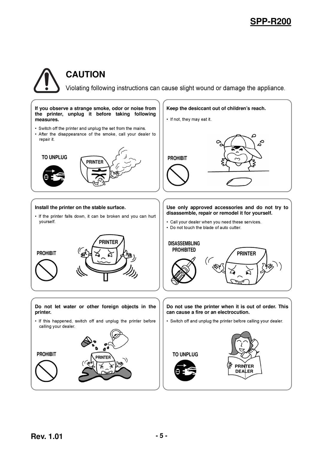 Samsung SPP-R200 user manual To Unplug 