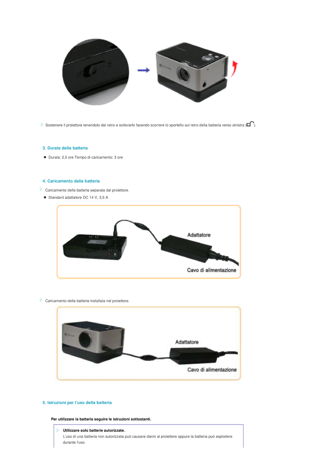 Samsung SPP300MEMX/EDC manual Durata della batteria 