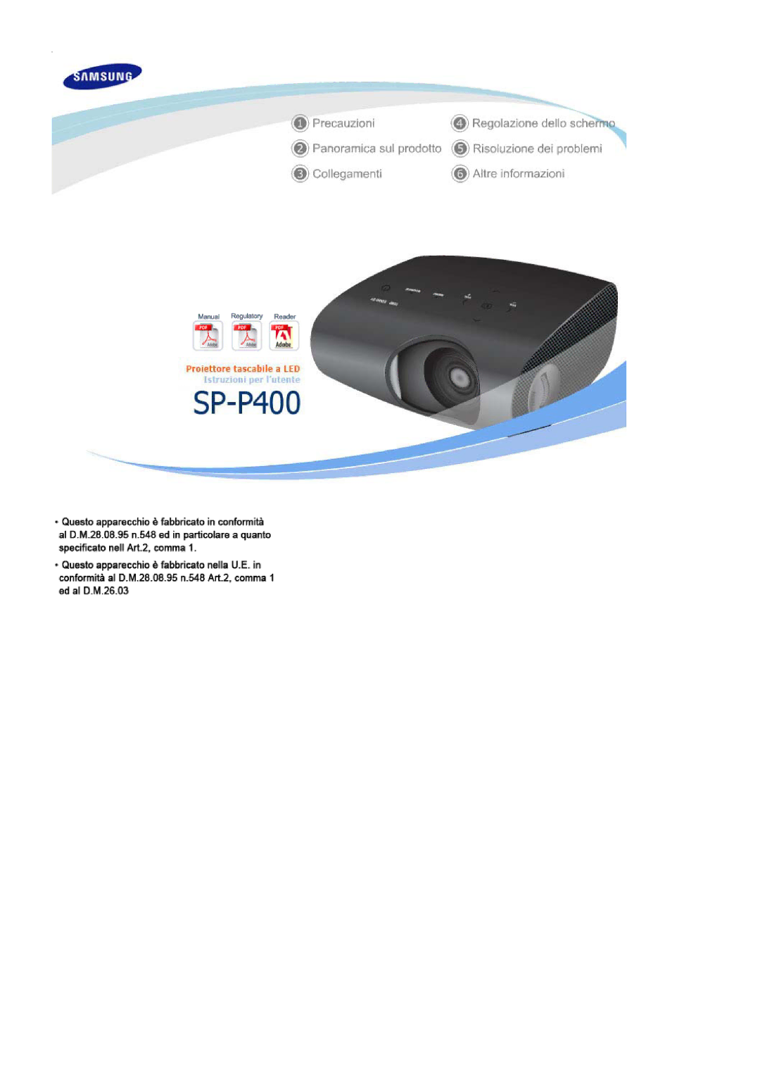 Samsung SPP400BEX/EN, SPP400BX/EN manual 