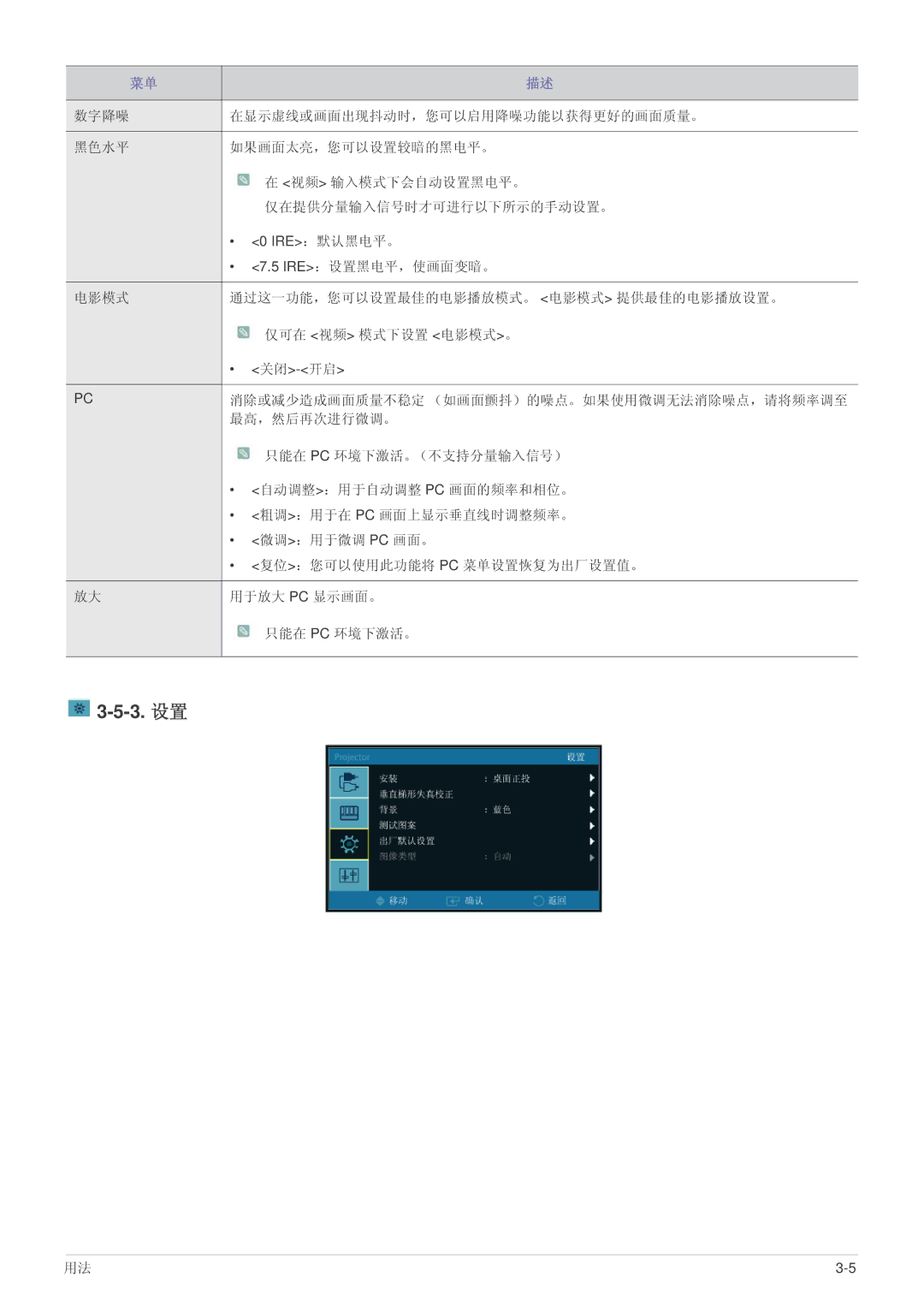 Samsung SPP410MX/EN, SPP410MEX/EN manual 3. 设置 