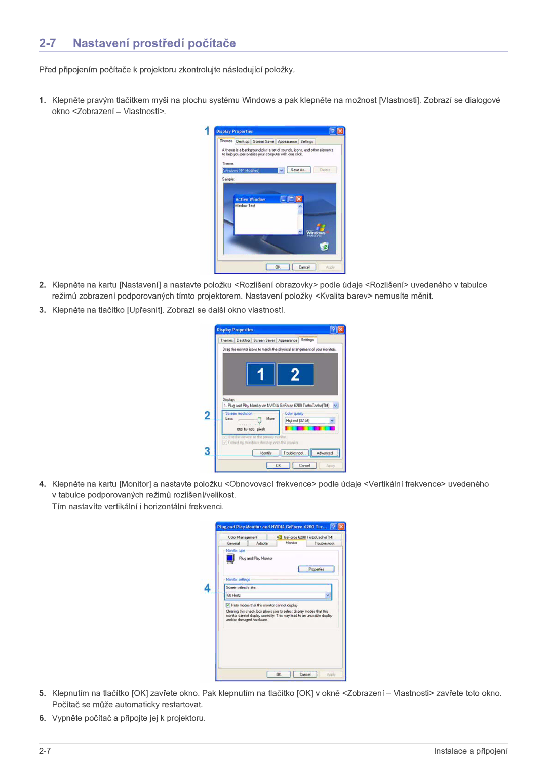 Samsung SPP410MX/EN manual Nastavení prostředí počítače 