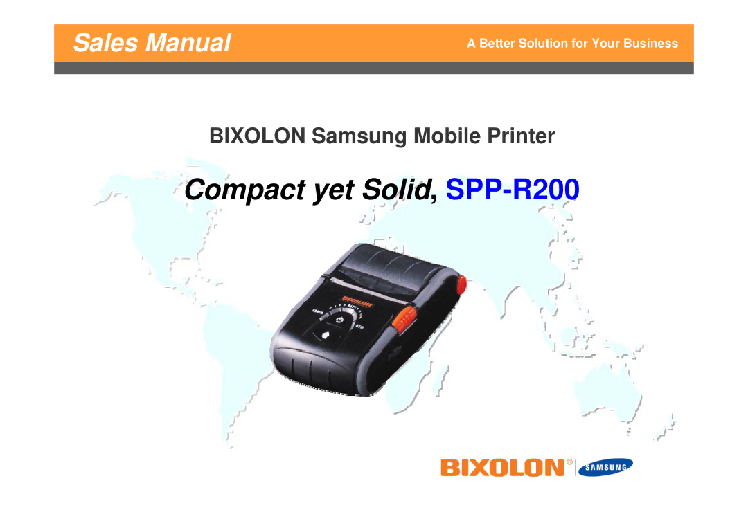 Samsung SPPR200BG manual Compact yet Solid, SPP-R200, Sales Manual 