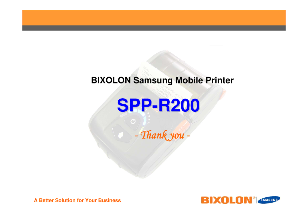 Samsung SPPR200BG manual SPP-R200 