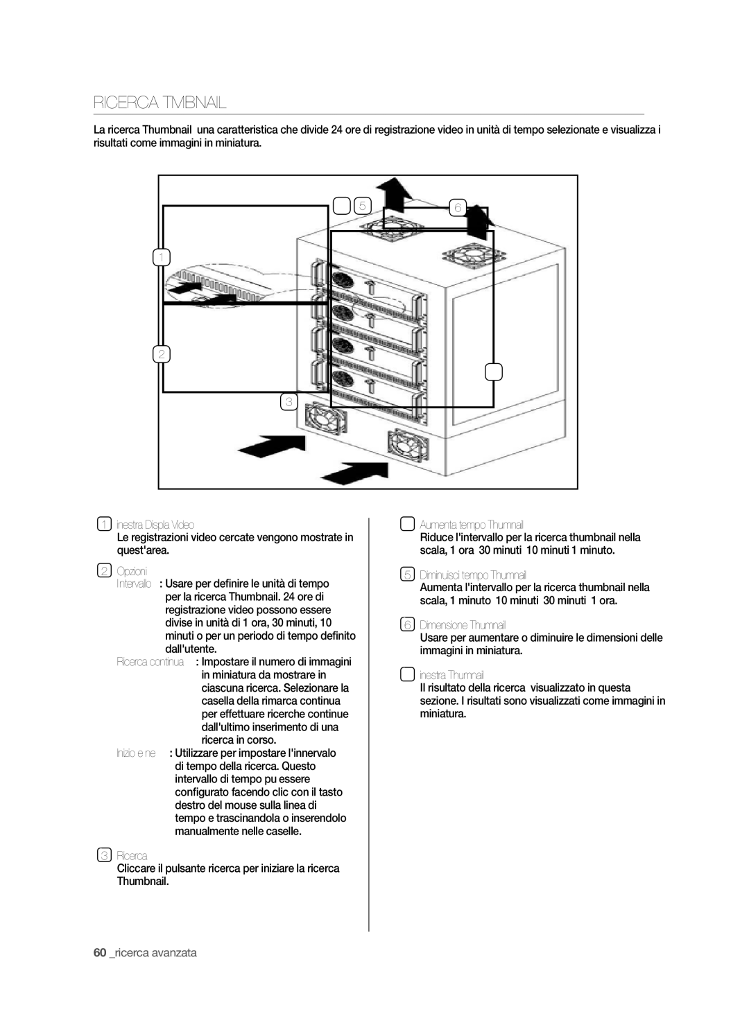 Samsung SPR-9816P manual Ricerca Thumbnail, Diminuisci tempo Thumbnail 