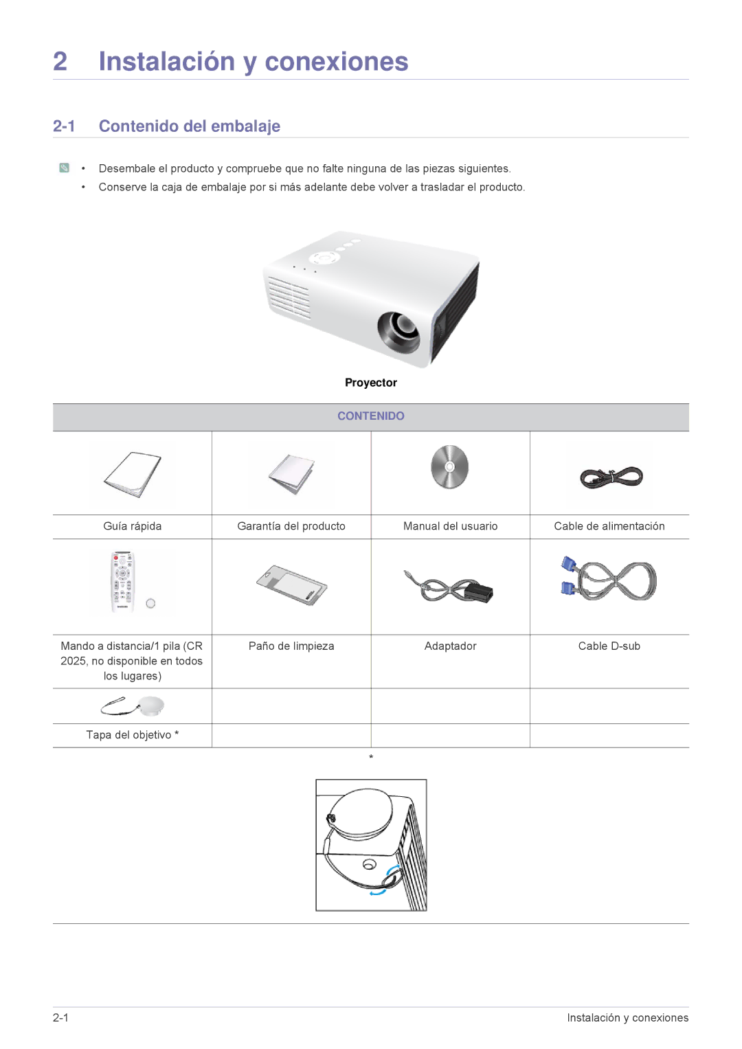 Samsung SPU300MX/EN, SPU300MEX/EN manual Instalación y conexiones, Contenido del embalaje 