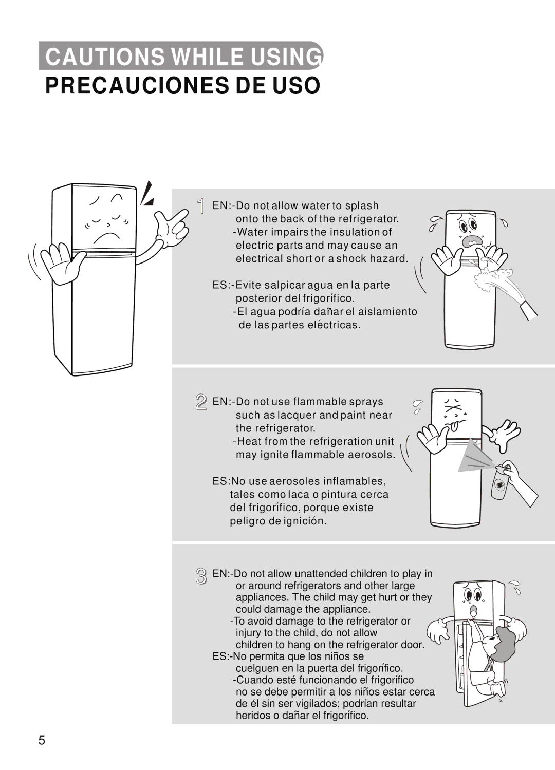 Samsung SR-42/43, SR-32/33, SR-28/29, SR-38/39 manual Precauciones DE USO 