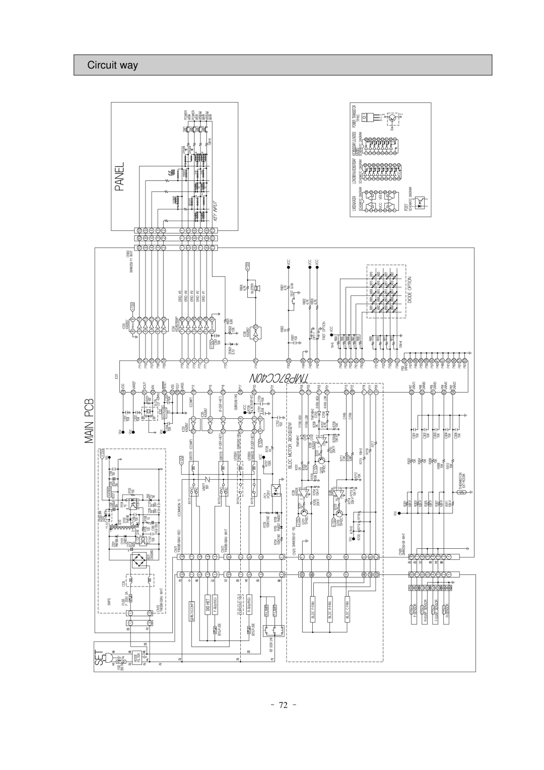 Samsung SR-69NMC, SR-65KTC, SR-65NMC, SR-61KTC, SR-61NMC specifications Circuit way 