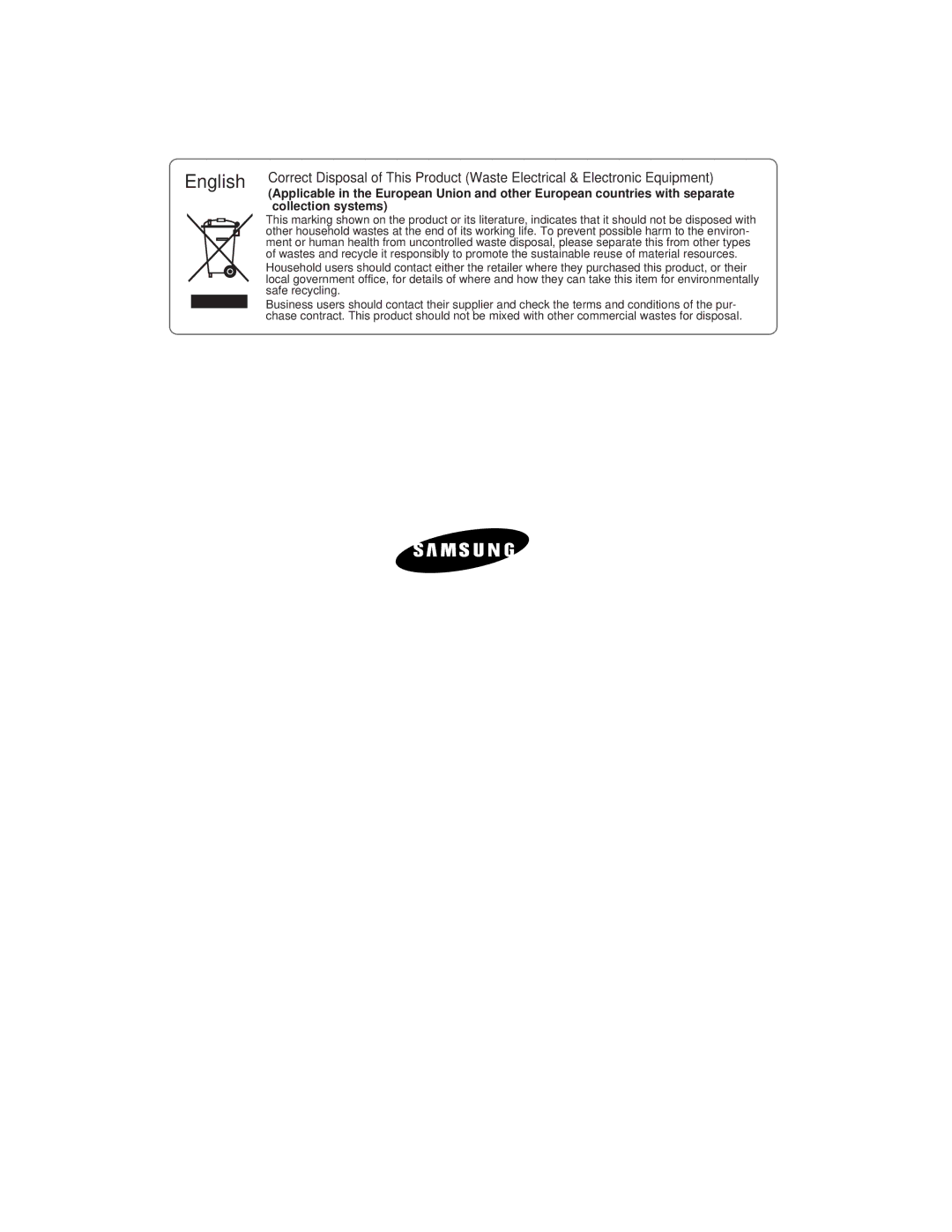 Samsung SR-646EV, SR-688EV, SR-686EV, SR-606EV, SR-648EV, SR-608EV manual 