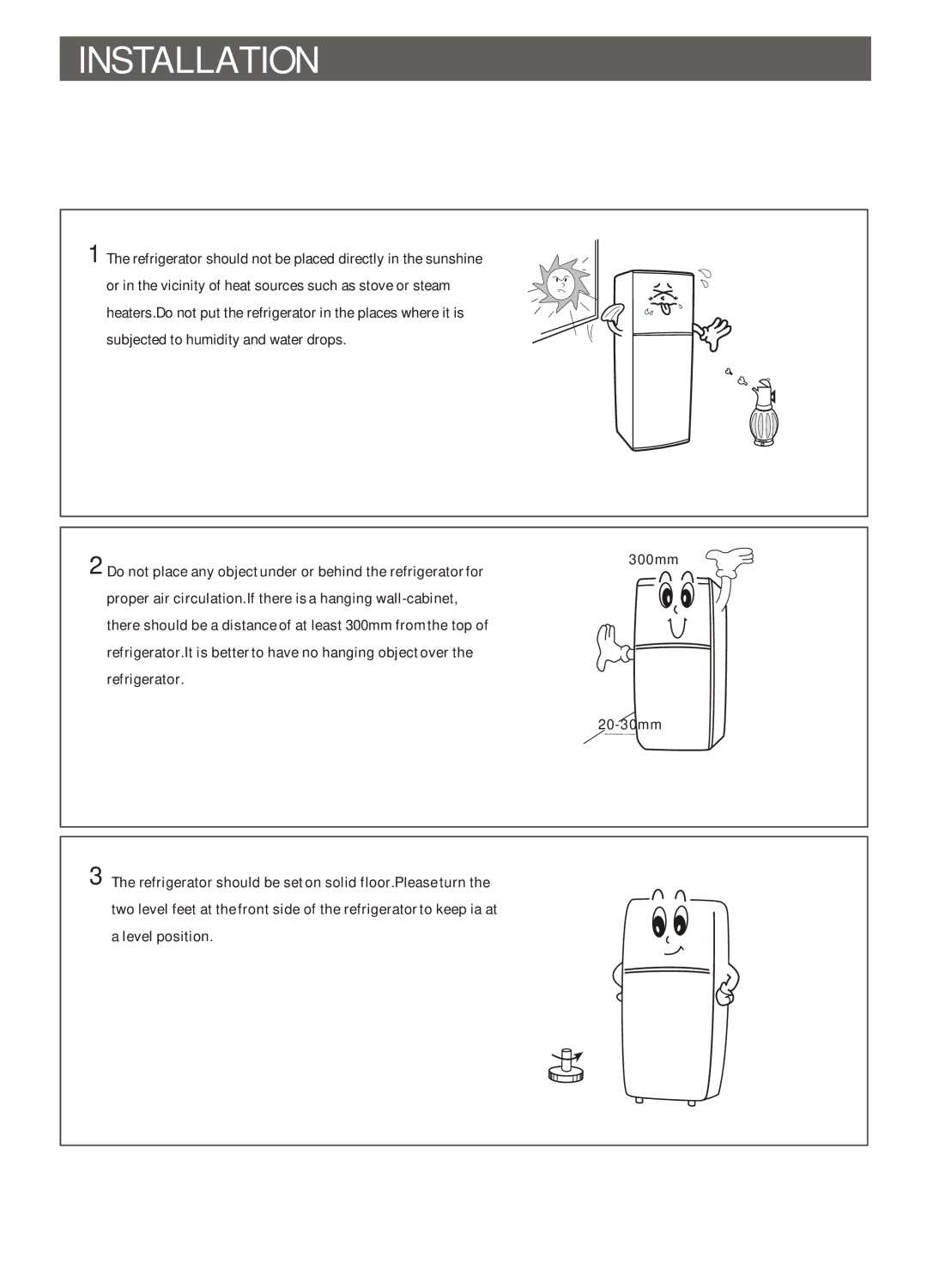 Samsung SR19BCSWHN/BUS, SR17AVRGHN/XSV, SR-17NFB/XSV, SR22BCSWHL/BUS, SR17BCSWHN/BUS, SR17BCSWHL/BUS manual Installation 