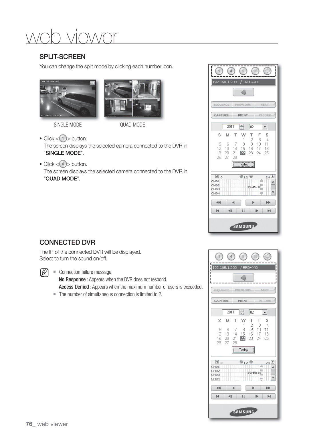 Samsung SRD-440 user manual Split-Screen 