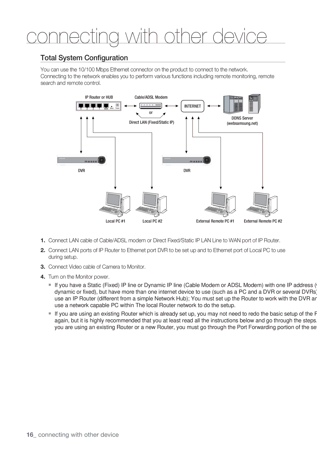 Samsung SRD-450 user manual Total System Conﬁguration, Internet 