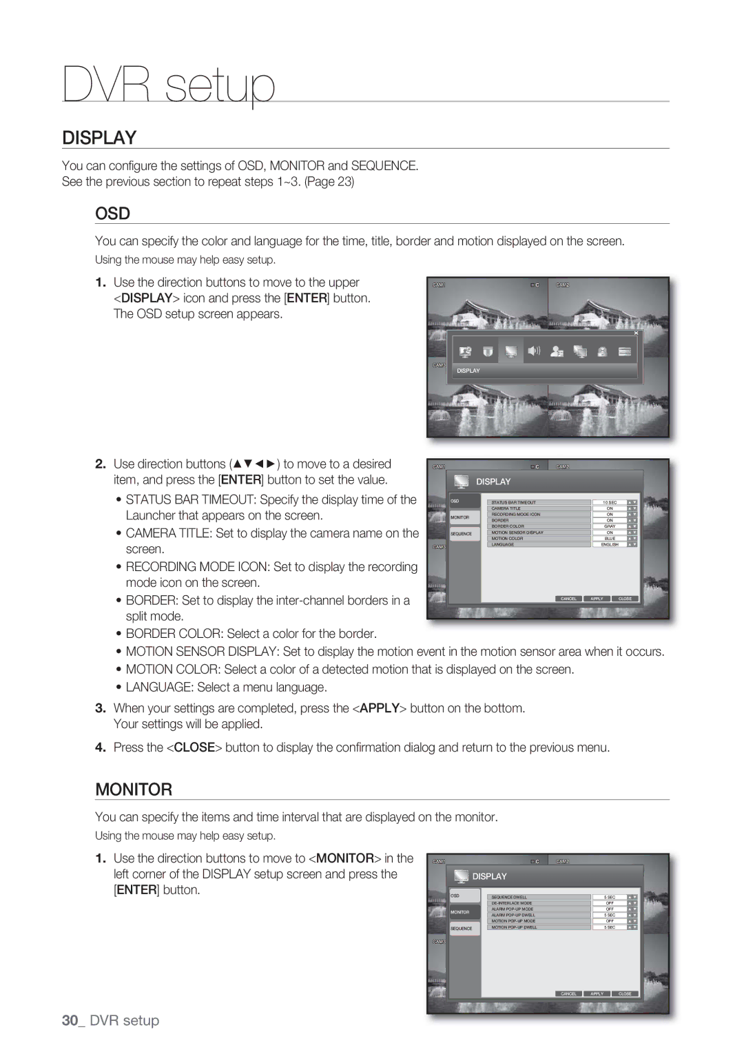 Samsung SRD-450 user manual Osd, Monitor 