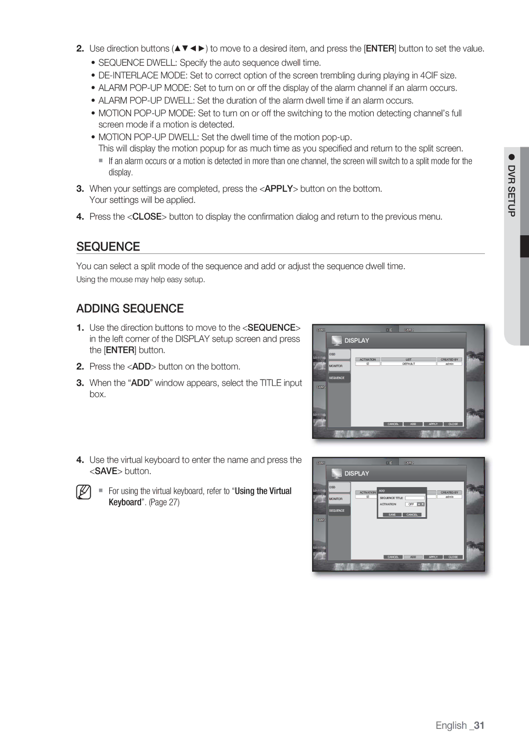 Samsung SRD-450 user manual Adding Sequence 