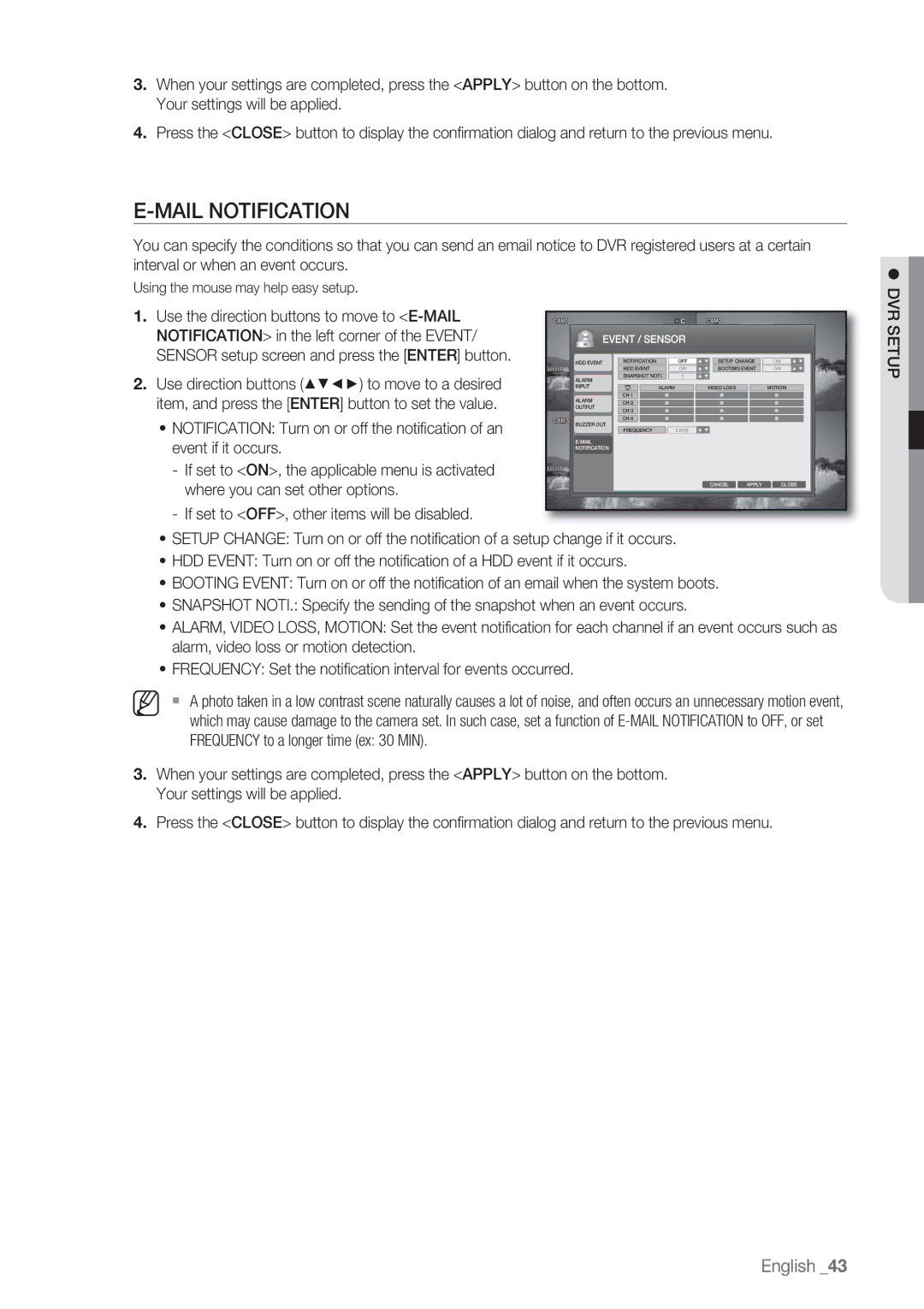 Samsung SRD-450 user manual Mail Notification 