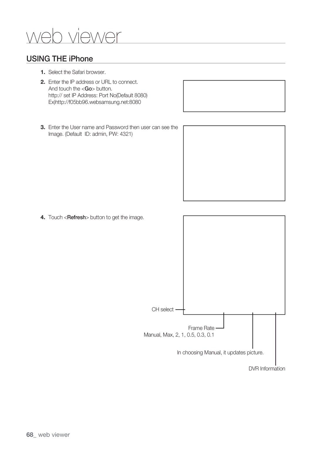 Samsung SRD-450 user manual Using the iPhone 