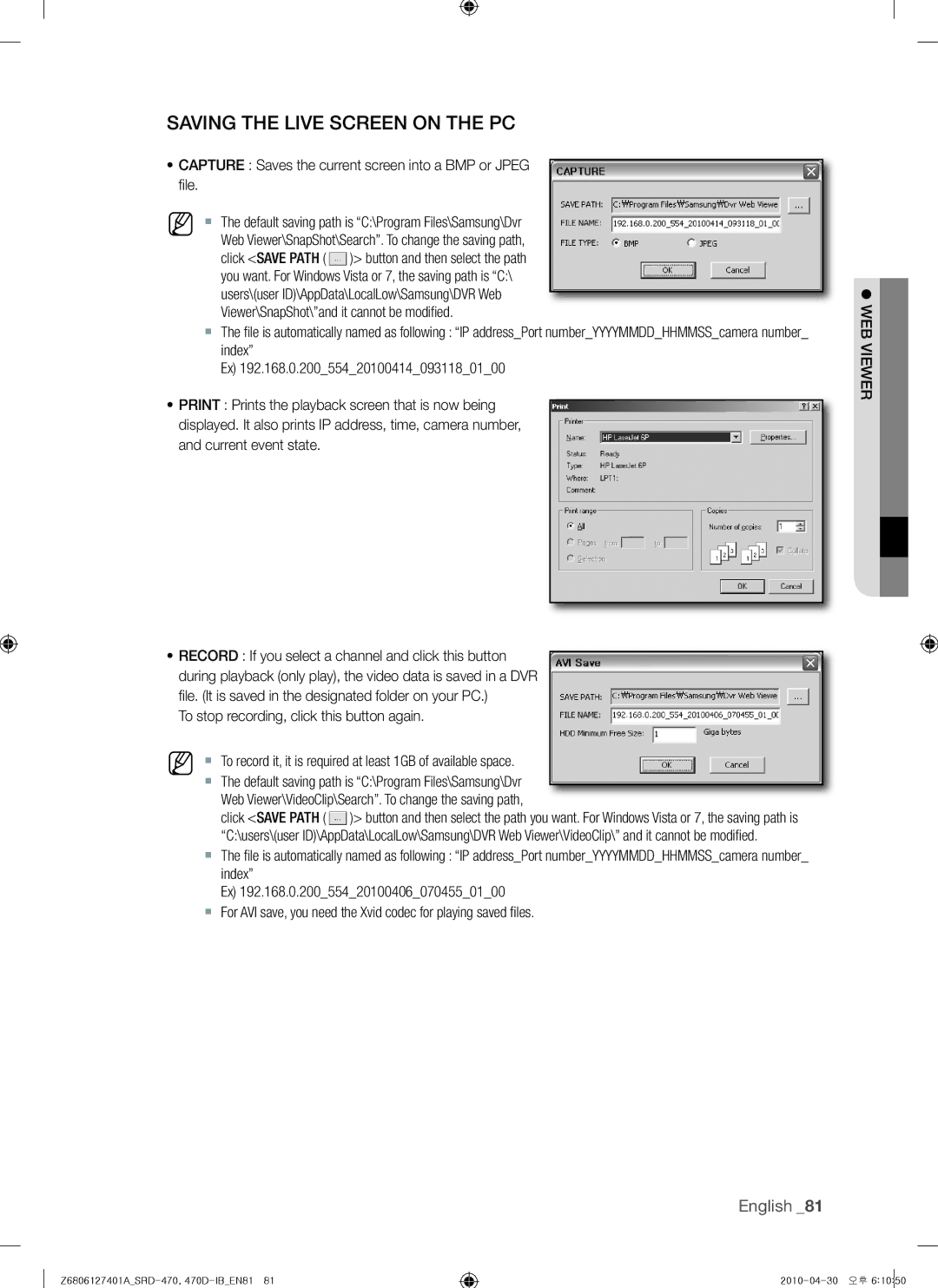 Samsung user manual Z6806127401ASRD-470, 470D-IBEN81 2010-04-30 오후 