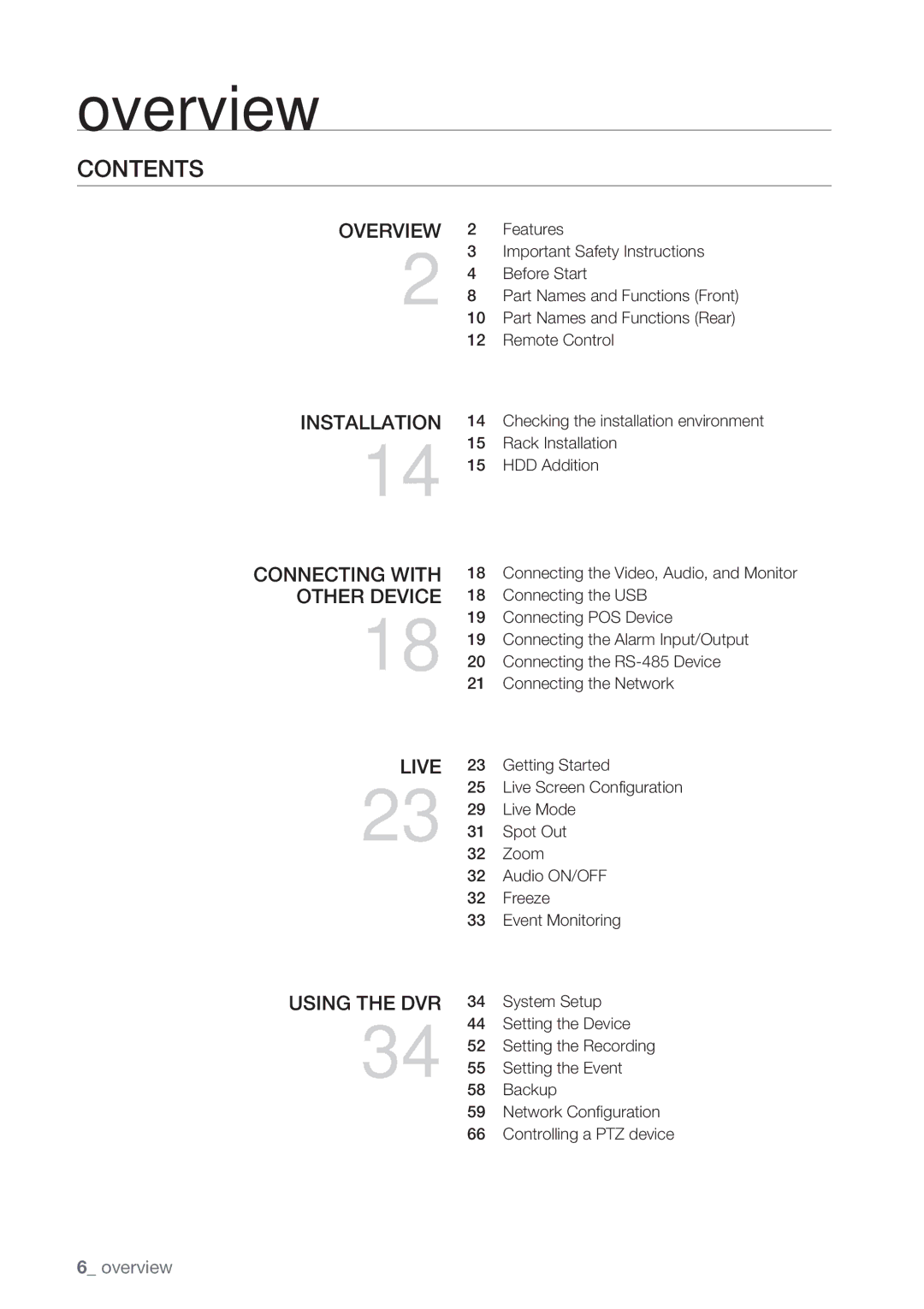 Samsung SRD-852D user manual Contents 