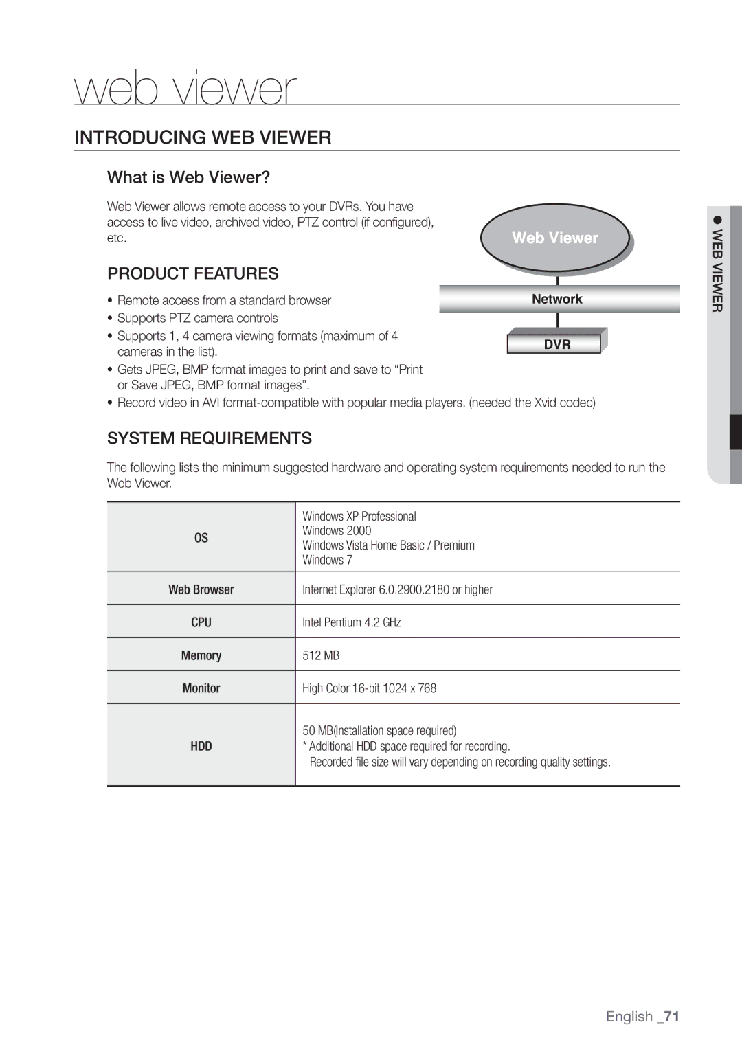 Samsung SRD470D500 user manual Introducing WEB Viewer, What is Web Viewer?,  WEB Viewer 