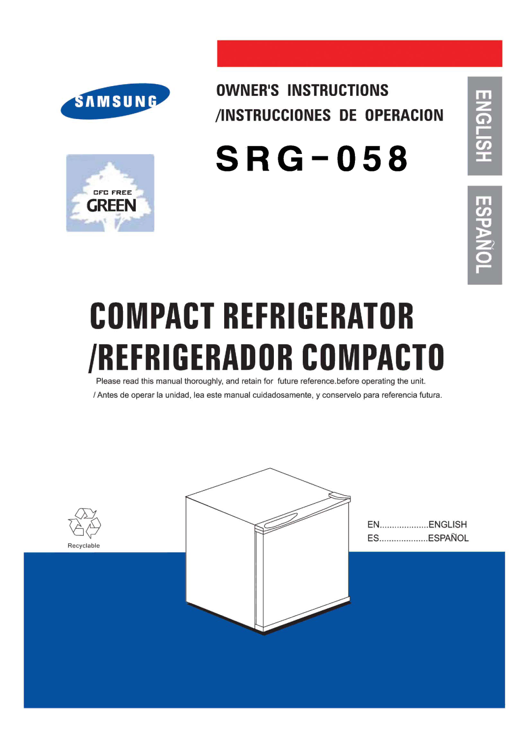 Samsung SRG-058 manual 