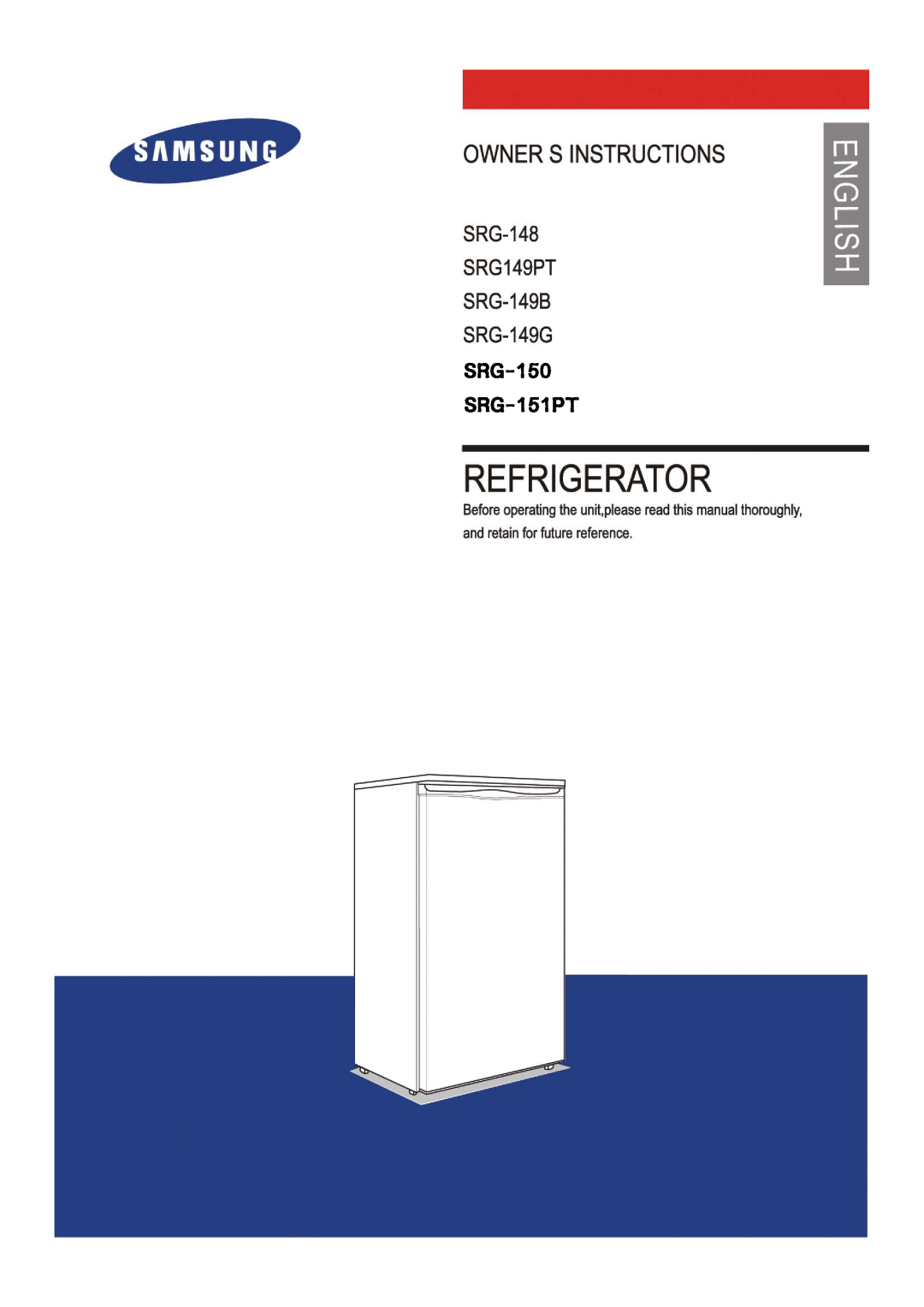 Samsung SRG-151PT, SRG-150, SRG-149PT manual 