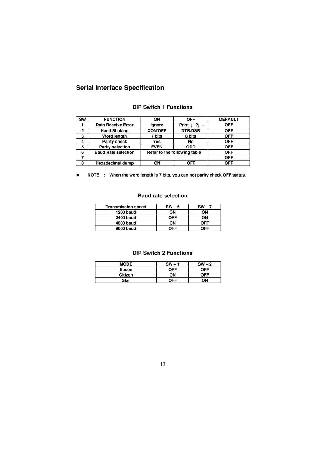 Samsung SRP-250 Series specifications Print ¡ ? ¡ ±, Refer to the following table, Transmission speed 