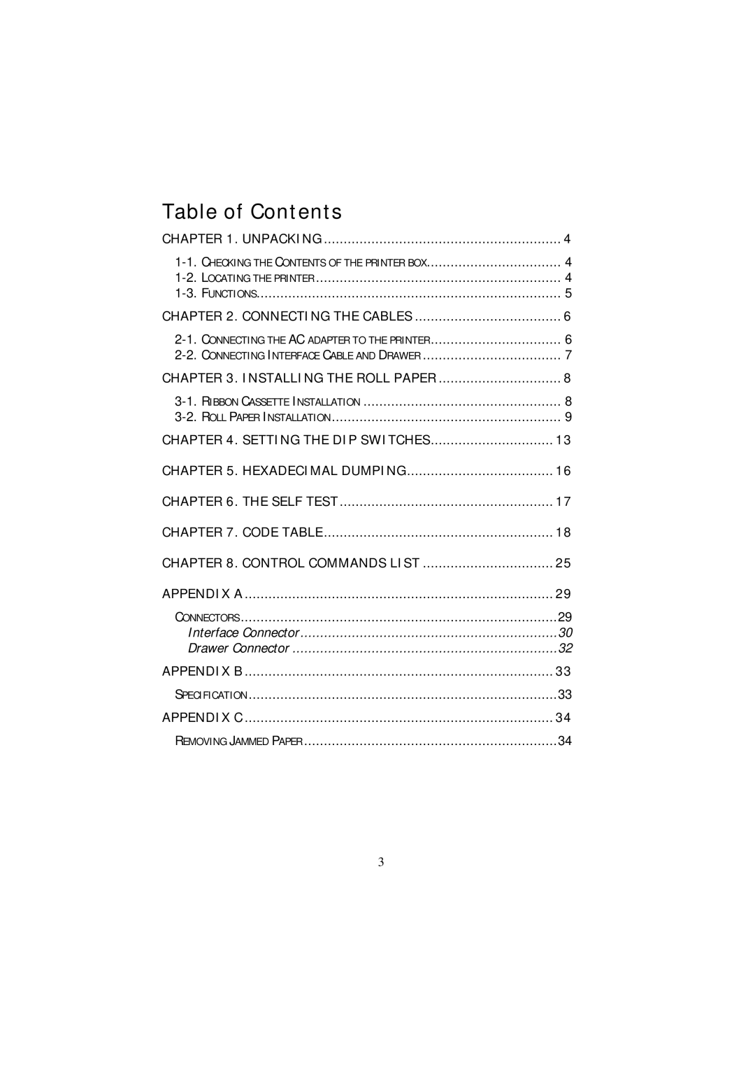 Samsung SRP-270U, SRP-270P, SRP-270S specifications Table of Contents 