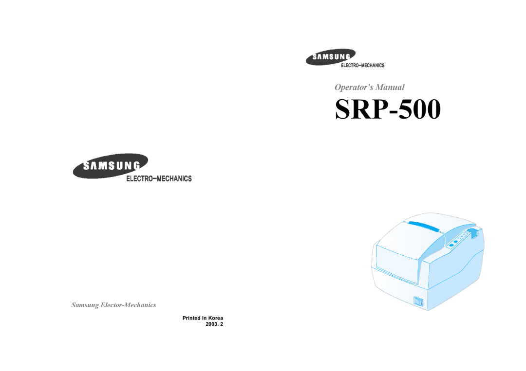 Samsung SRP-500 manual 