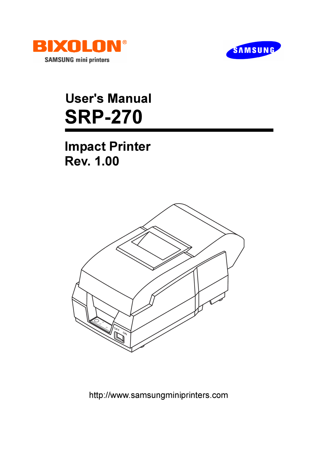 Samsung SRP270CPG, SRP270AP user manual SRP-270 