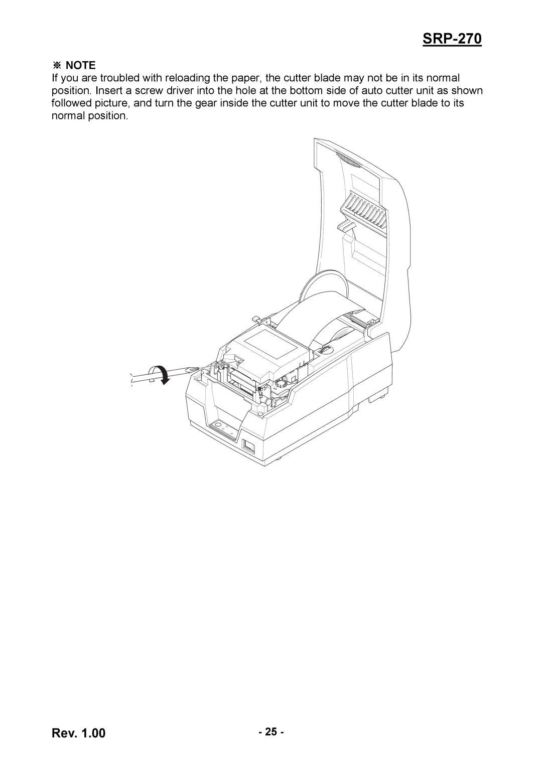 Samsung SRP270CPG, SRP270AP user manual ※ Note 