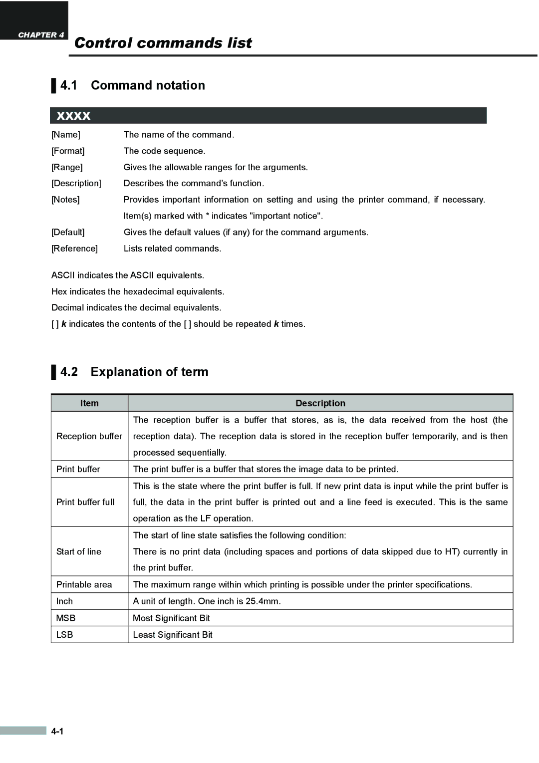 Samsung SRP275APG user manual Command notation, Explanation of term 