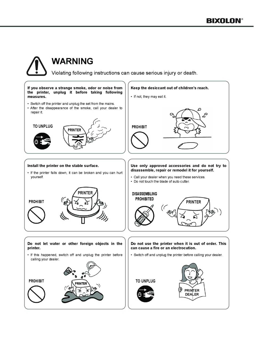 Samsung SRP275APG user manual To Unplug 