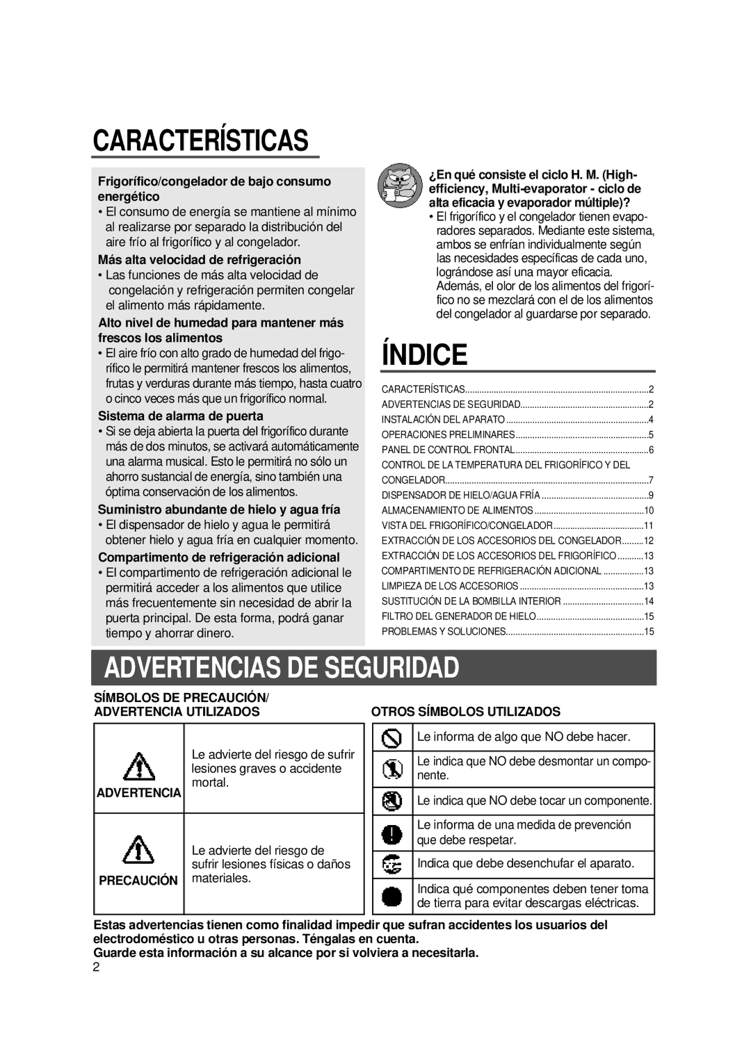 Samsung SS20XM2/XEU, SS20WG1/XEF, SS20WG1/AMF, SS20SH1/XEU, SS20WG1/NSI, SS22WG1/XES, SS20SH1/CHA Advertencias DE Seguridad 