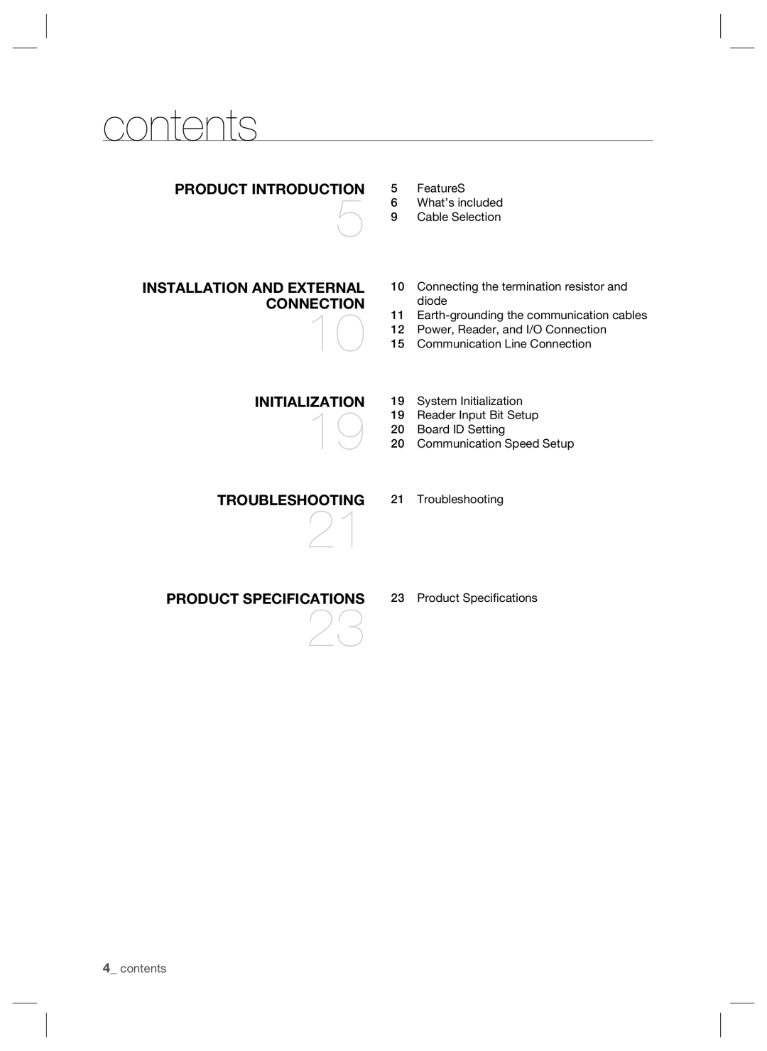 Samsung SSA-P102T user manual Contents 