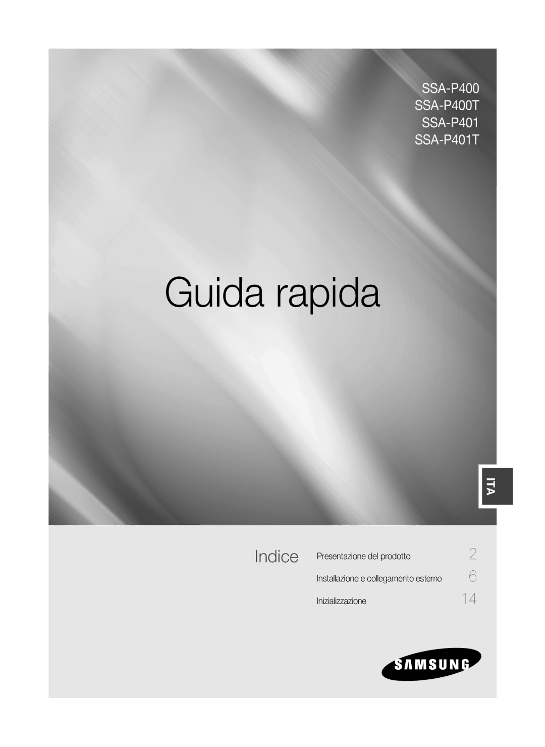 Samsung SSA-P400T/EXP, SSA-P400/EXP manual Guida rapida 