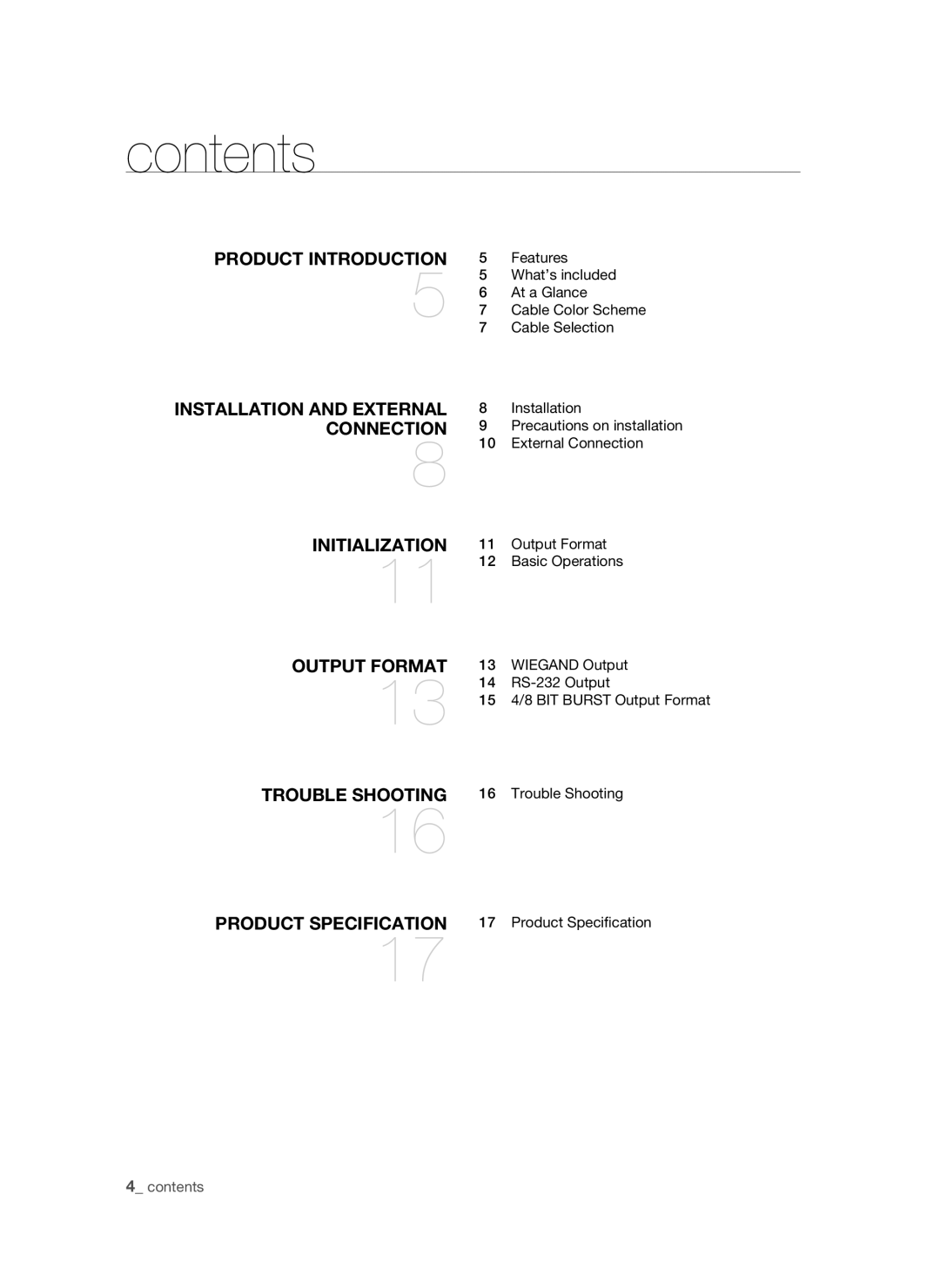 Samsung SSA-R2000/EXP manual Contents 