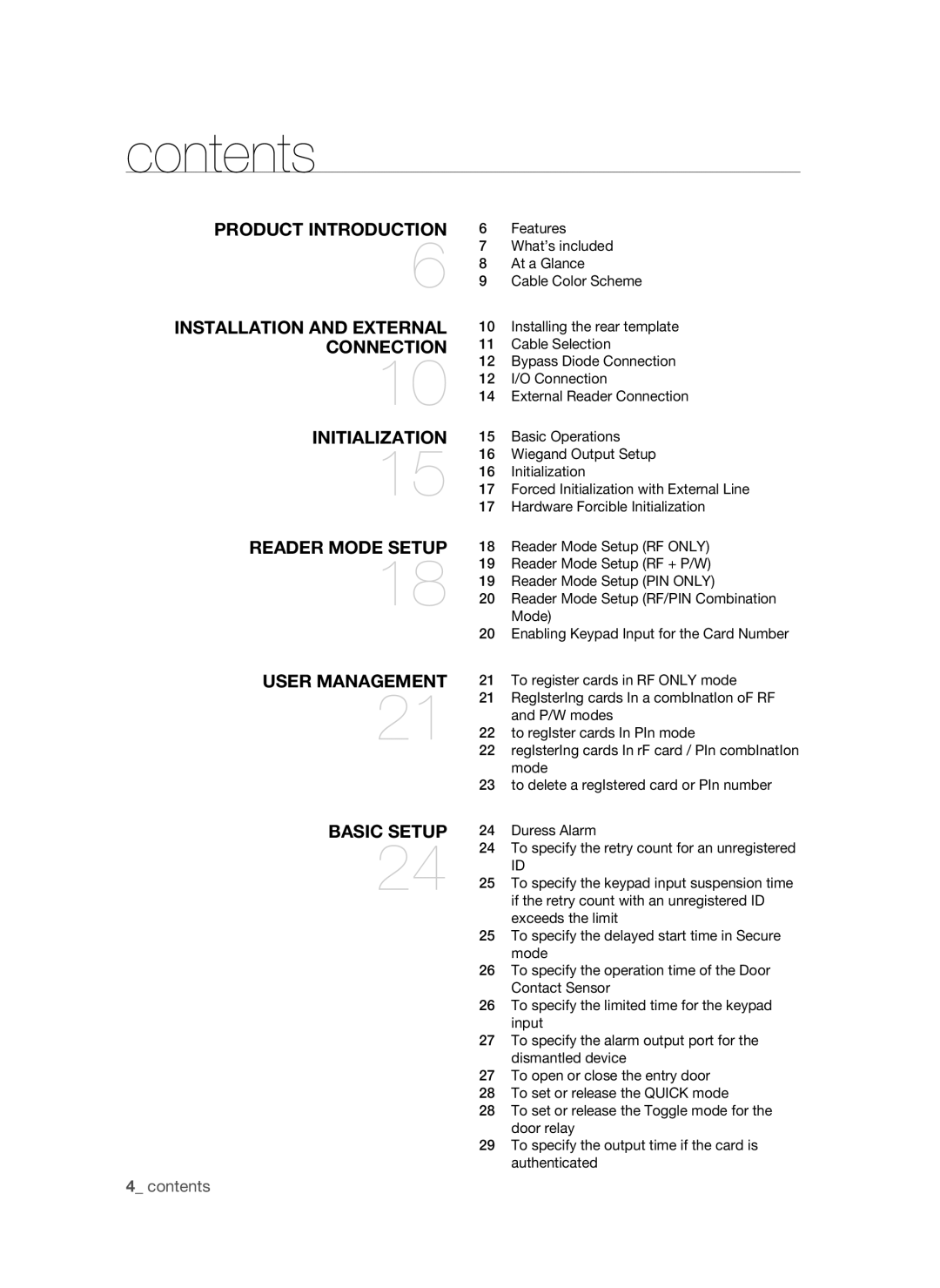 Samsung SSA-S2000/EXP manual Contents 