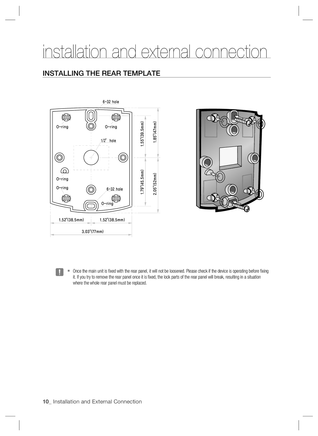 Samsung SSA-S2000W user manual Installation and External Connection 