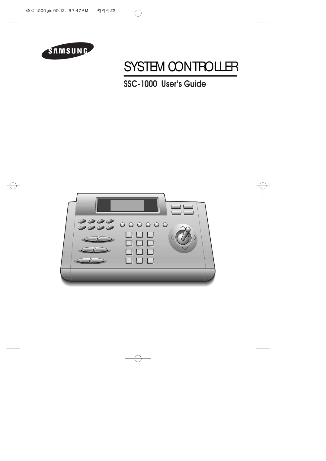 Samsung SSC-1000/N, SSC-1000/P manual System Controller 