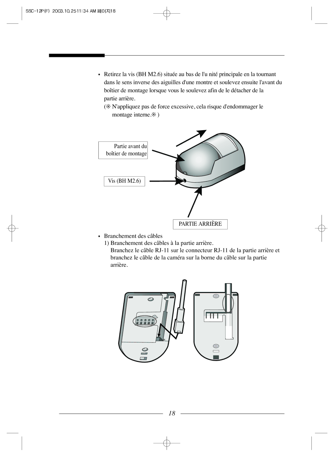 Samsung SSC-12P manual Vis BH M2.6 