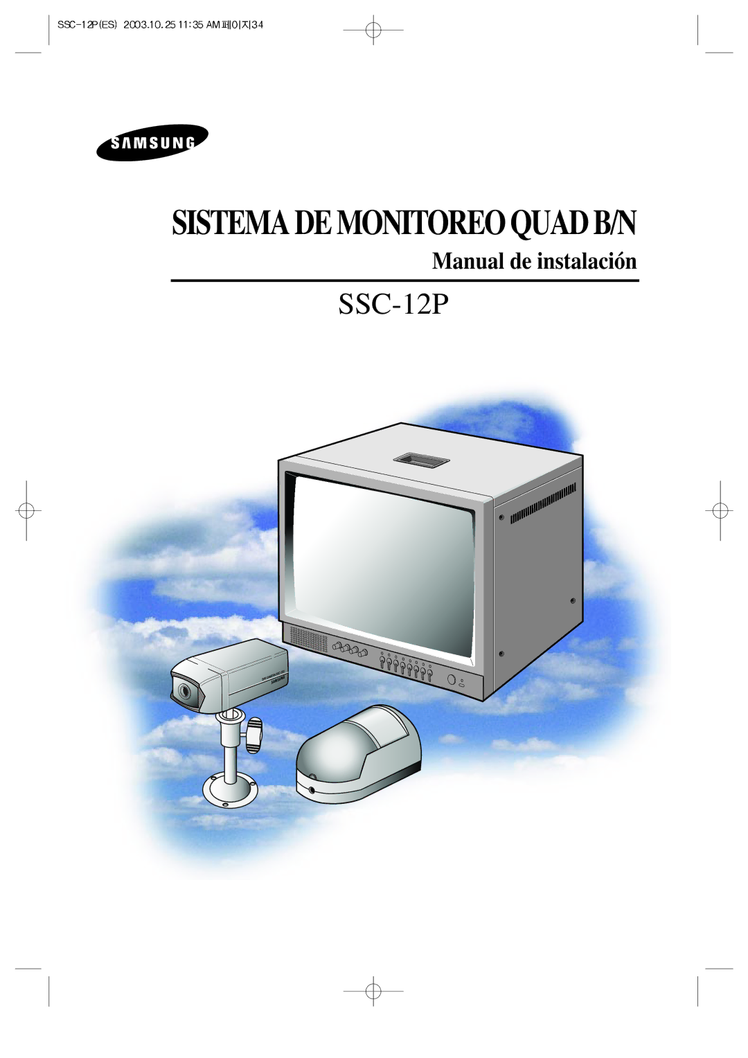 Samsung SSC-12P manual Sistema DE Monitoreo Quad B/N 