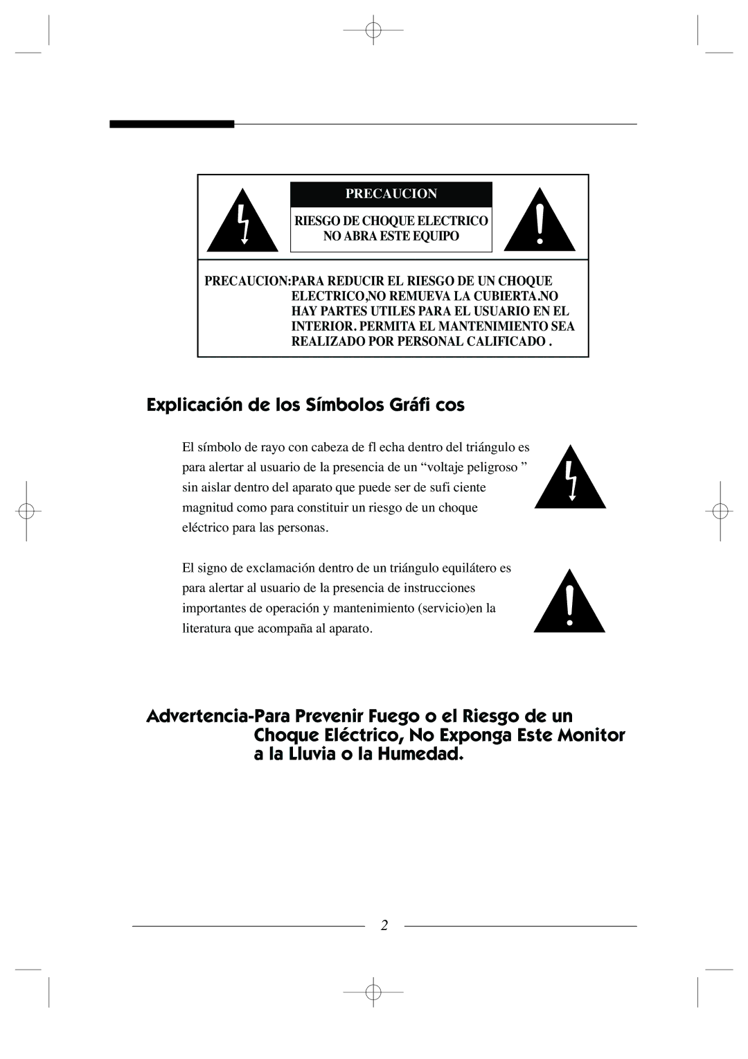 Samsung SSC-12P manual Explicación de los Símbolos Gráfi cos 